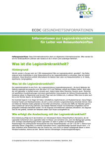 Was ist die Legionärskrankheit? - ECDC