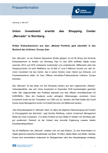 „Mercado“ in Nürnberg - Union Investment Real Estate GmbH