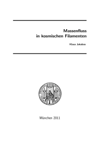 Massenfluss in kosmischen Filamenten - Universitäts