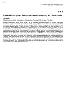 S30.1 RANK/RANK-Ligand/OPG-System in der Entstehung der