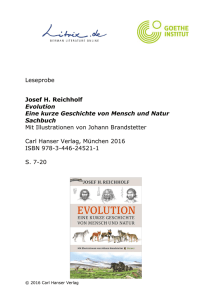 Leseprobe Josef H. Reichholf Evolution Eine kurze