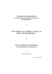 Coaching in Organisationen