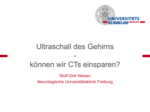 Ultraschall des Gehirns - können wir CTs einsparen?