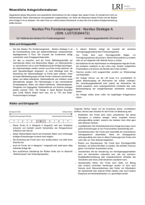 Wesentliche Anlegerinformationen Nordlux Strategie