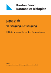 Erläuterungsbericht zu den Einwendungen (PDF, 64 Seiten, 2 MB)