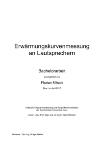 Erwärmungskurvenmessung an Lautsprechern