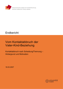 Vom Kontaktabbruch der Vater-Kind