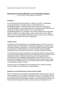 Bewertung der Wirtschaftlichkeit von Kunststoffrasenplätzen