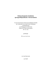 Elektrochemische Oxidation sprengstoffspezifischer Nitroaromaten