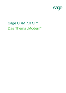 Sage CRM - Das Thema „Modern“