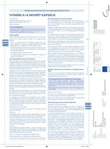 Gebrauchsinformation Vitamin A+E Hevert Kapseln