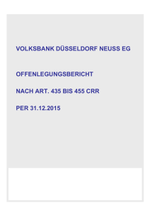 Offenlegungsbericht 2015 - Volksbank Düsseldorf Neuss eG