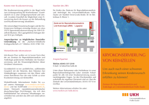 kryokonservierung von keimzellen - Universitätsklinikum Halle(Saale)