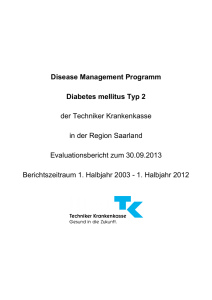 Evaluationsbericht zum 30.09.2013 - Diabetes mellitus Typ 2
