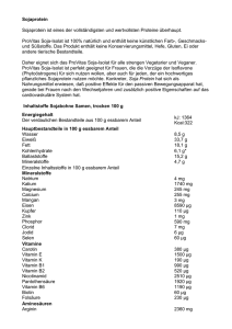 Sojaprotein Sojaprotein ist eines der vollständigsten und