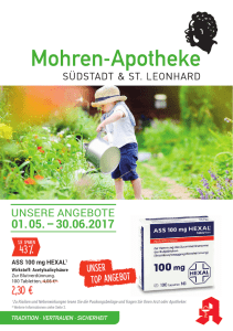 2,30 € 01. 05. – 30.06.2017 - Mohren