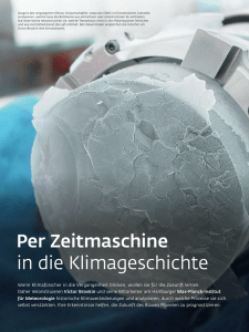 Per Zeitmaschine in die Klimageschichte - Max-Planck