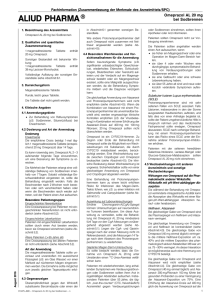 Omeprazol AL 20 mg bei Sodbrennen - SRZ