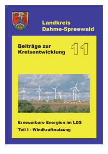 Teil I - Windkraftanlagen -mit Deckblatt - Landkreis Dahme