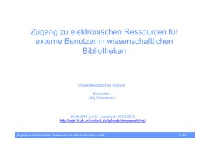 Zugang zu elektronischen Ressourcen für externe Benutzer in
