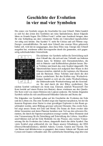 Geschichte der Evolution in vier mal vier Symbolen