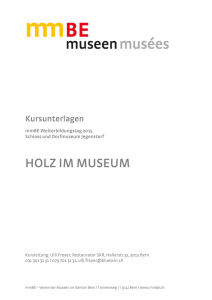 mmBE Kursunterlagen Holz im Museum