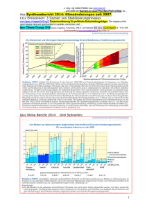 1 Aus Synthesebericht 2014: Klimaänderungen seit 2007 CO2