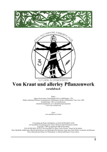 Von Kraut und allerley Pflanzenwerk