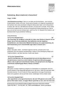Radiobeitrag „Masern-Impfschutz in Deutschland“ - Impfen-Info