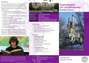 Regionalstudien Ost- und Mitteleuropa Bachelor of Arts