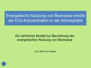 Energetische Nutzung von Biomasse erhöht die CO2