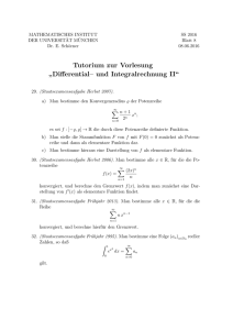 Tutorium 8 - Mathematisches Institut