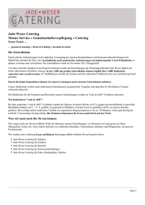Jade-Weser Catering Menue Service » Gemeinschaftsverpflegung