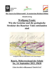 Wolfgang Frank: Wie die Gesteine und die geologische