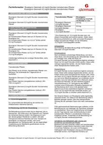 Fachinformation Rivastigmin Glenmark 4,6 mg/24 Stunden