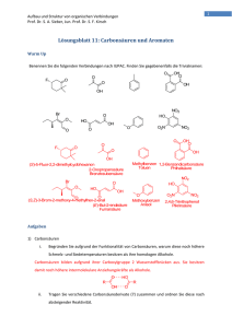 Lösungsblatt 11: Carbonsäuren und Aromaten
