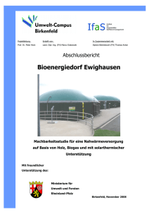 Bioenergiedorf Ewighausen - Forschungsanstalt für Waldökologie
