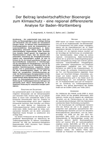 eine regional differenzierte Analyse für Baden