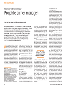 A Projekte sicher managen - WEKOS Personalmanagement GmbH