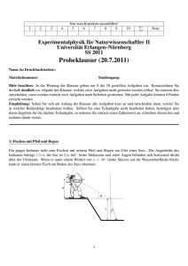 Probeklausur - Lehrstuhl für Optik, Uni Erlangen