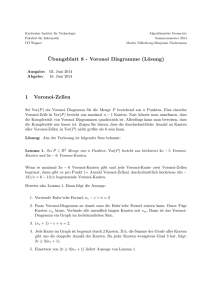 Ubungsblatt 8 - Voronoi Diagramme (Lösung) 1