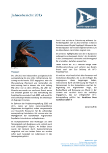 Waldrapp Report 2013 - Verein für Tier