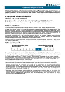 HI-Aktien Low Risk Euroland-Fonds Wesentliche - Helaba