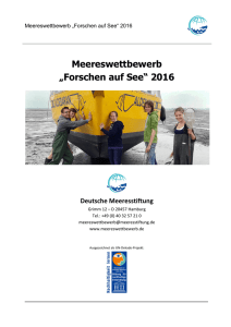 Projektbeschreibung Meereswettbewerb 2016