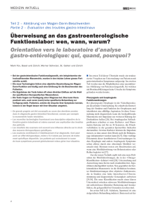 Überweisung an das gastroenterologische