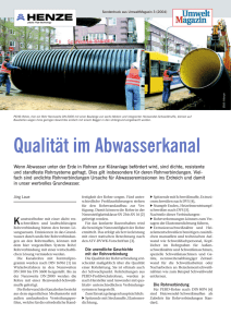 Qualität im Abwasserkanal - Henze GmbH Kunststoffwerk