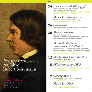 200 Jahre Robert Schumann - Robert Schumann Hochschule