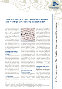 Diabetes - Deutsche Gesellschaft für Implantologie