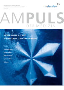 Ausgabe 1/2011 - Hirslanden Bibliothek
