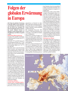 Folgen der globalen Erwärmung in Europa
